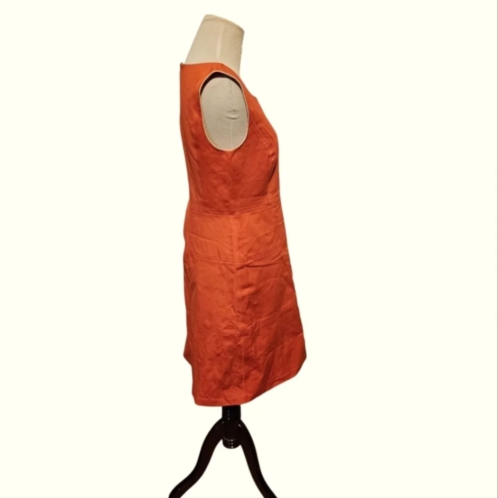Tory Burch Elegant Orange Sleeveless Dress